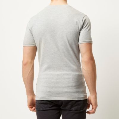 Grey marl muscle fit t-shirt